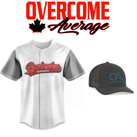 Full Sublimated Full Button Jersey & Custom Hat