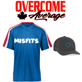 Full Sublimated 2 Button Jersey & Custom Hat