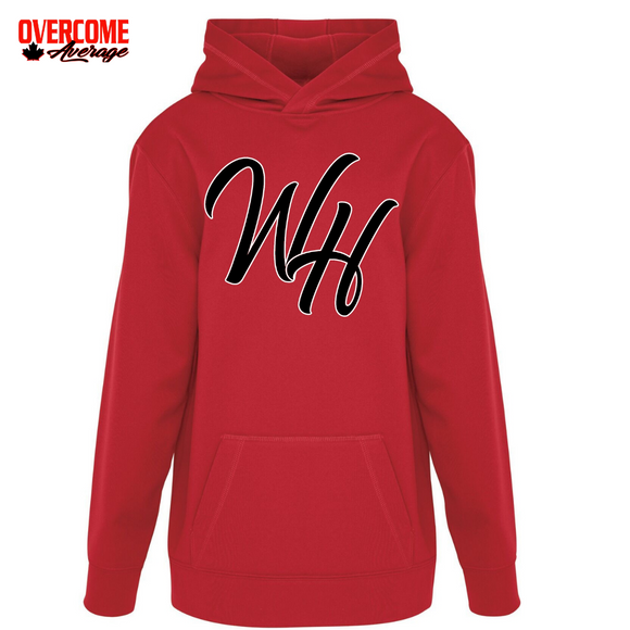West Hill Hyp Hood Red Cursive