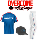 2 Button Sublimated Jersey, Custom Hat & Pant